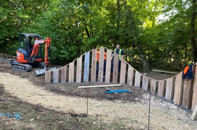 Sanctuary Garden being constructed, supported by Vinci Foundation funding