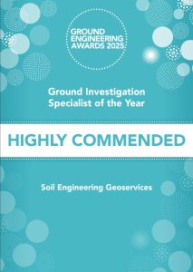 Highly Commended Certificate for Ground Investigation Specialist of the Year